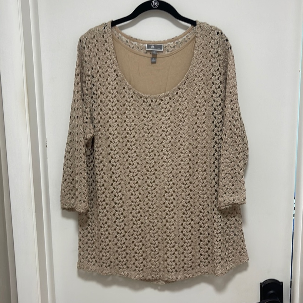 JM Collection tank lined lace top.